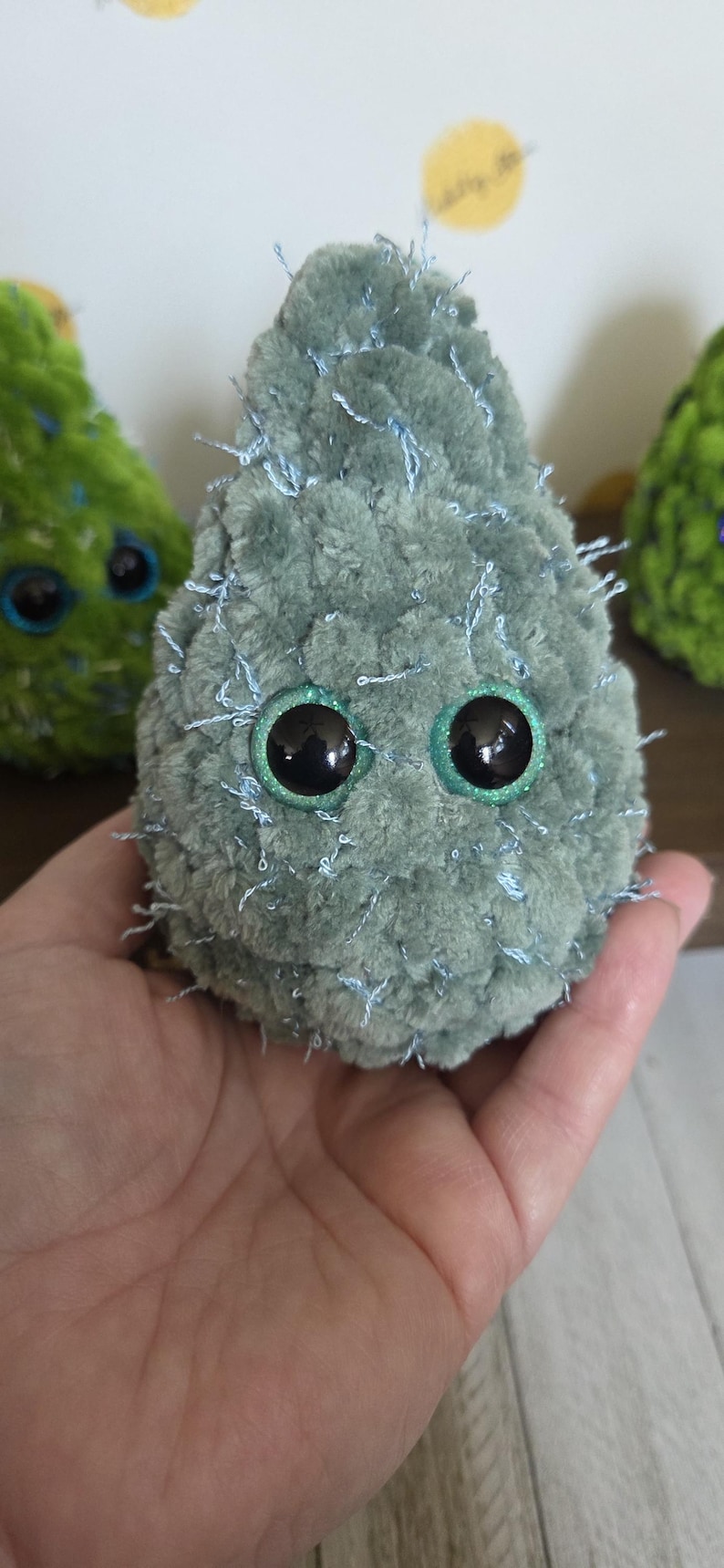 Strain Weed Nugget Plushie, Crochet Nugs, Smoke Station Decor, 420 Friends, Gift for Smoker, Marijuana, Stoner Accessories, Birthday Gift image 7