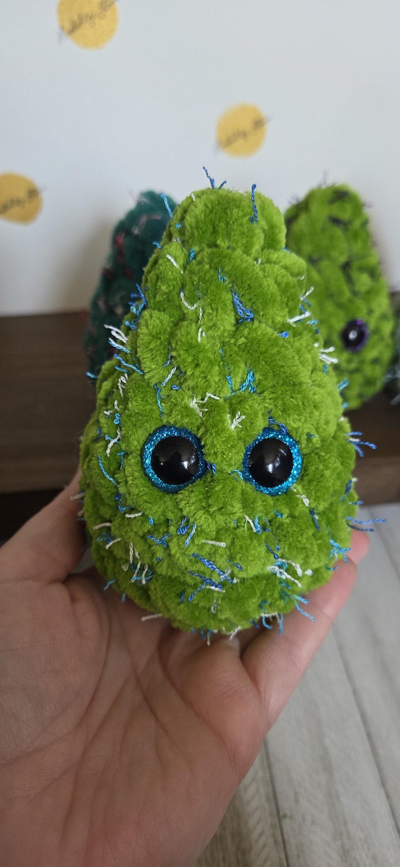 Strain Weed Nugget Plushie, Crochet Nugs, Smoke Station Decor, 420 Friends, Gift for Smoker, Marijuana, Stoner Accessories, Birthday Gift image 5