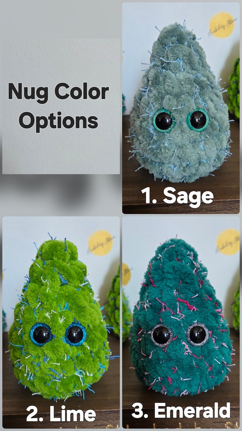 Strain Weed Nugget Plushie, Crochet Nugs, Smoke Station Decor, 420 Friends, Gift for Smoker, Marijuana, Stoner Accessories, Birthday Gift image 8