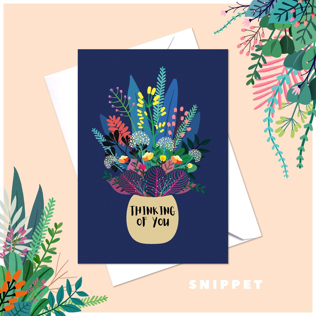 Thinking of You Bouquet Greeting Card - Birthday Cards - Sending so ...