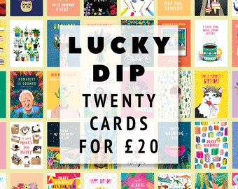 Lucky Dip 20 Greetings Cards Deal - Cards Birthday - Happy Birthday - Cards Bundle - Cards Set - Pack Of Cards - Birthday Cards