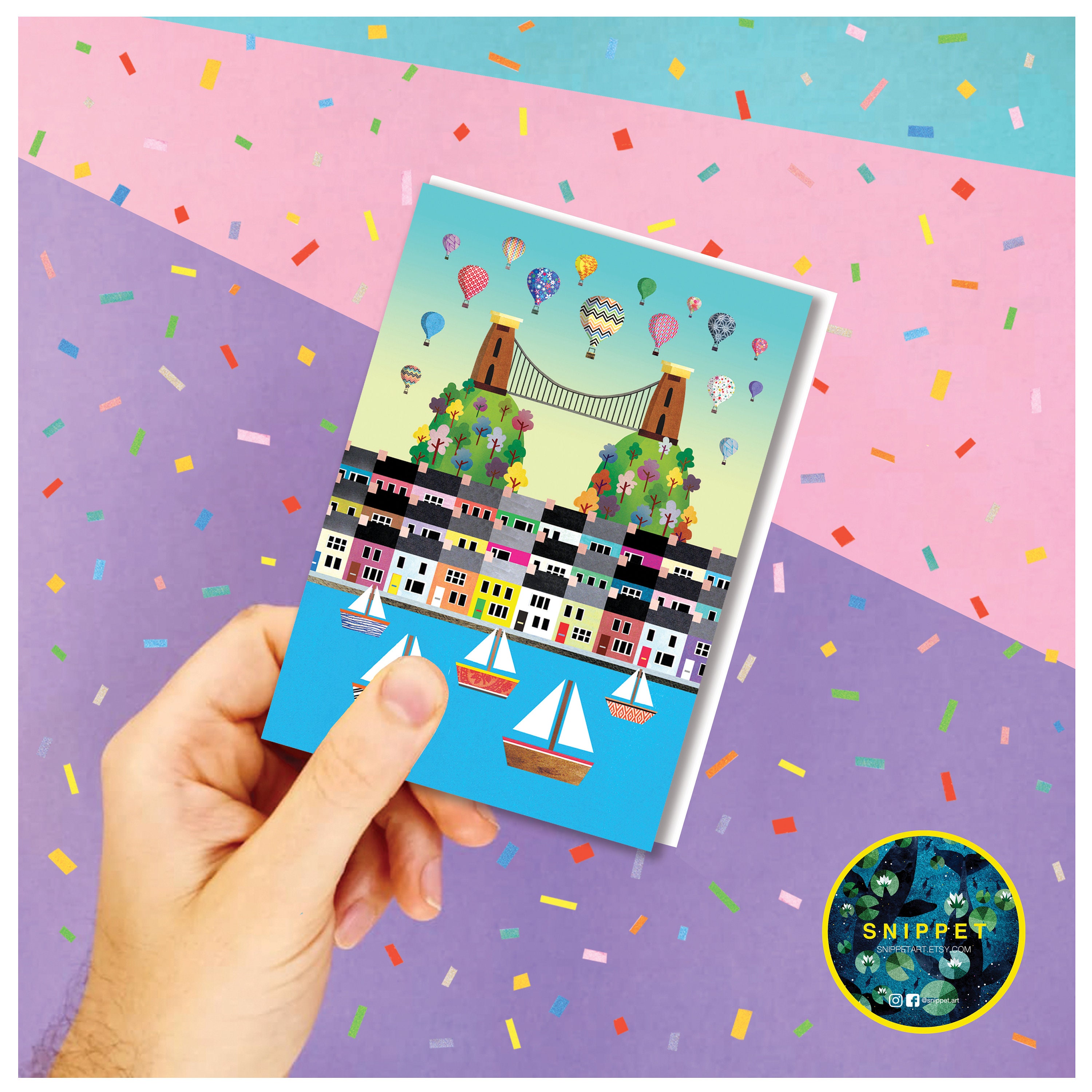 Bristol Harbour Greeting Card Birthday Cards Birthday Gift Etsy