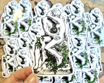 The Kiss - Statue Sticker