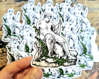 Theseus and the Minotaur - Statue Sticker