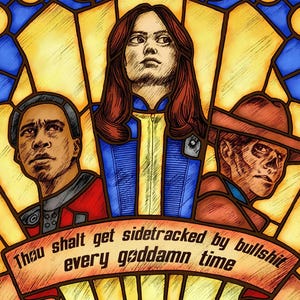 The Wastelands goldene Regel - Fallout A4/A5 Kunstdruck