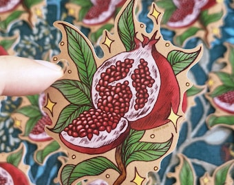 Pomegranate - Medieval-style Sticker