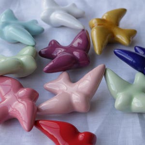 Ceramic swallows - small size, keramikschwalben, golondrinas, hirondelles, wall swallows, wall decoration, rondini di ceramica.