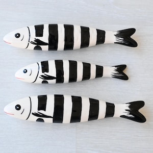 Ceramic sardine, striped sardine, portuguese sardine, portuguese memo, portuguese ceramic,sardine en céramique, sardine portugaise