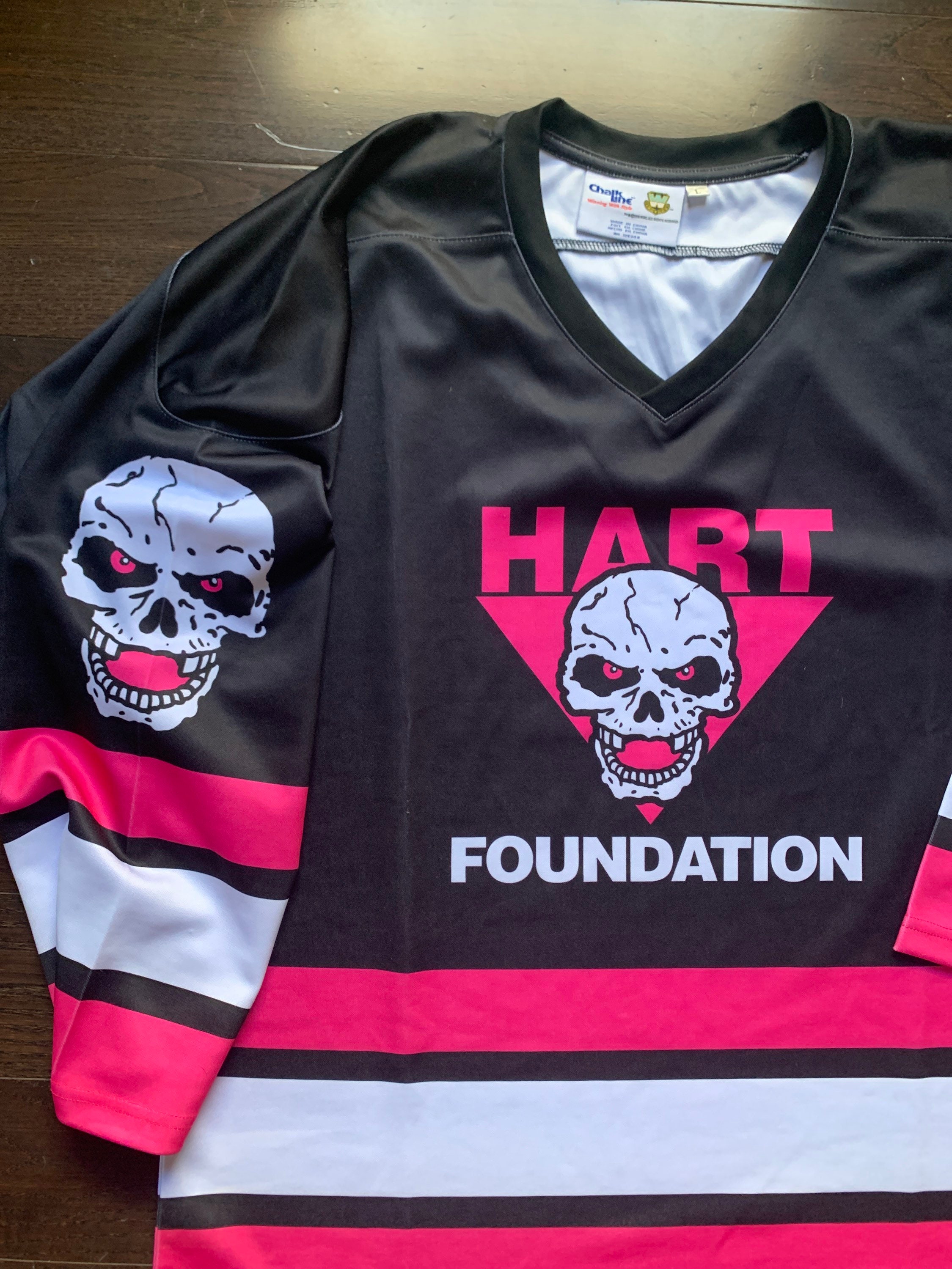 WWE Hart Foundation Retro Hockey Jersey S