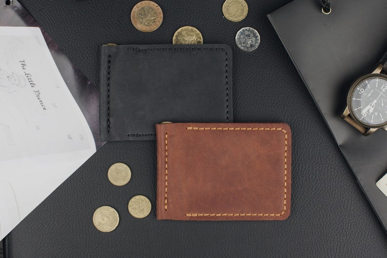 PDF leather wallet template pattern money clip wallet | Etsy