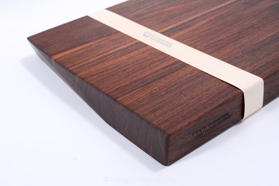 Large Walnut Wood Thick Cutting Board, Solid Edge Grain BBQ Cutting Board,  Nice Gift for Friends 