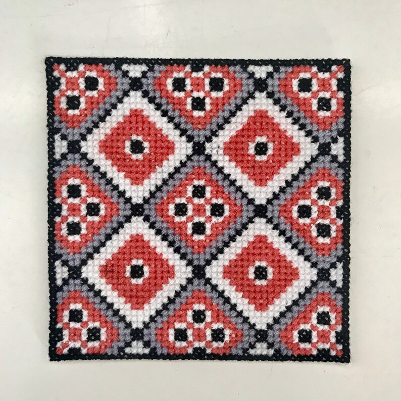 DIY Cross Stitch Coaster Pattern Easy/For Beginners Counted Etsy