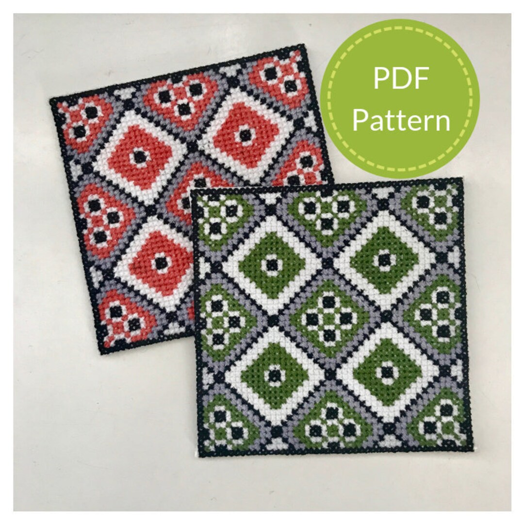 DIY Cross Stitch Coaster Pattern Easy/for Beginners Counted Etsy
