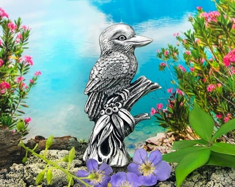 Australian Kookaburra Figurine,Solid Handmade Pewter Souvenir Gift