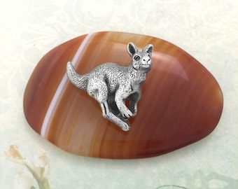 Australian Kangaroo Pewter Bead Charm: Souvenir Gift