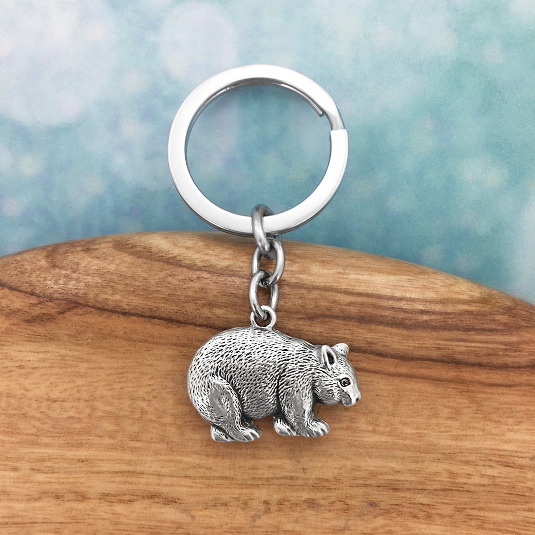 Wombat Key Rings Wombat Australian Souvenir Keyring, Handmade Solid Pewter - Etsy