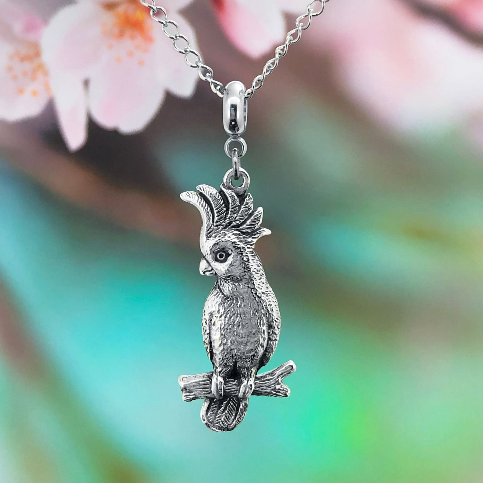 Cockatoo Necklace Larger Size Necklace Long Necklace Etsy