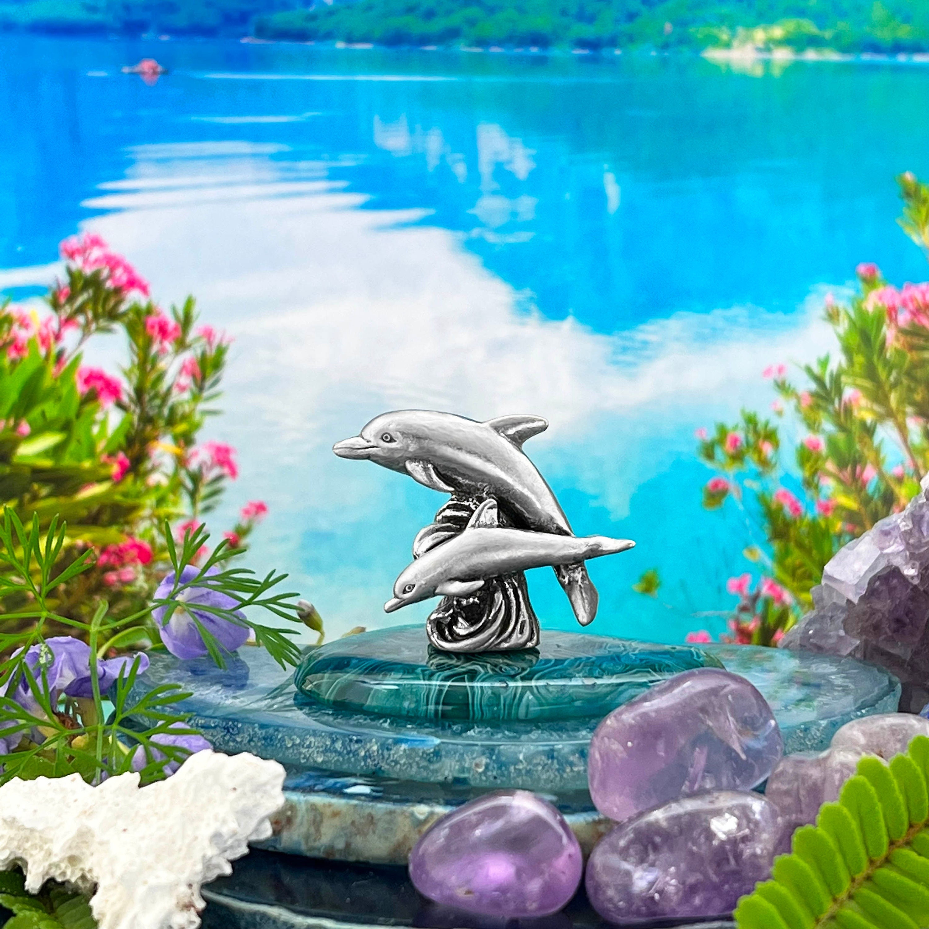 Pewter dolphin figurine - Etsy 日本