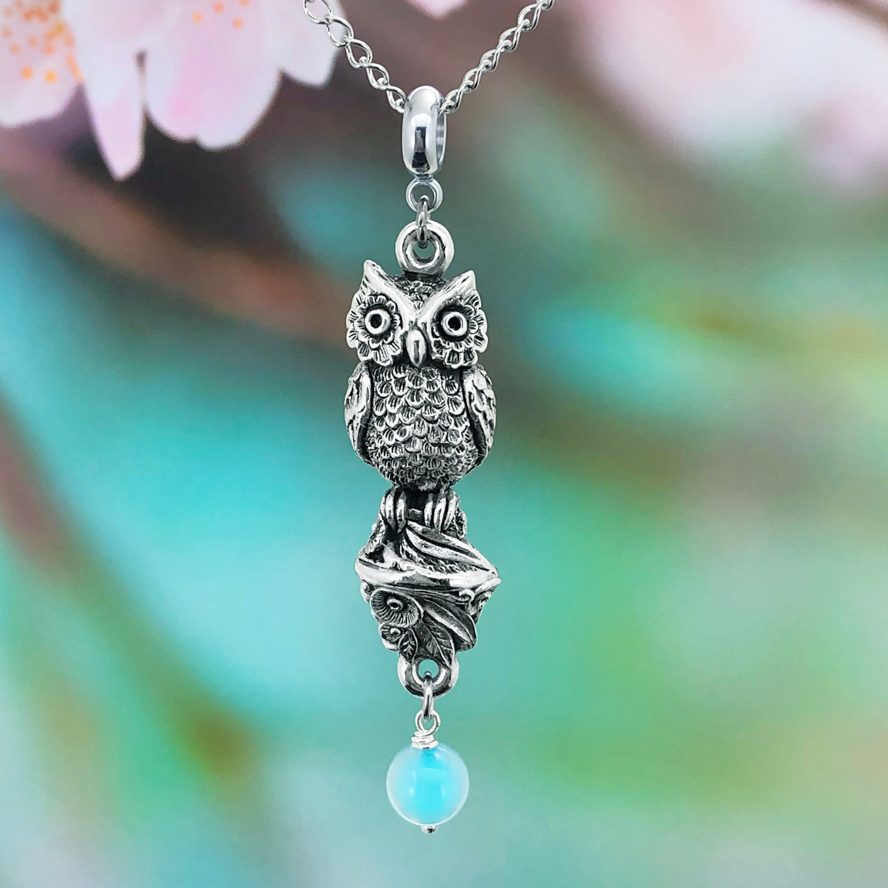 Owl Necklace, Larger Size Owl Pendant, Long Necklace, Australian Jewellery, Owl , Australian Animals