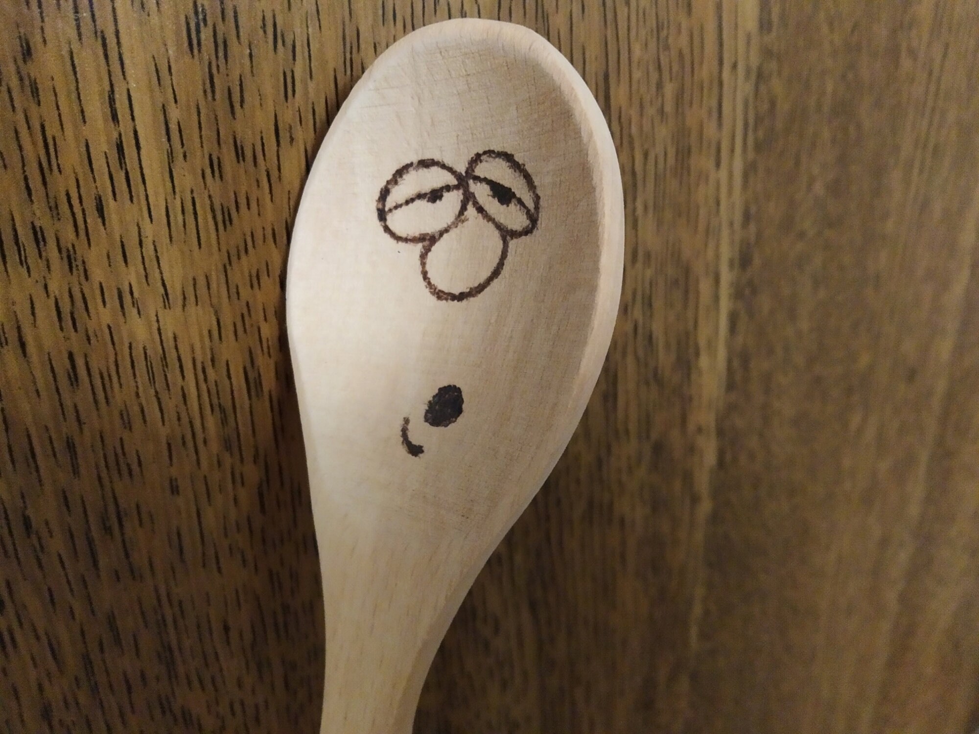 Wooden Spoon Hand Burnt Funny Face Funny Cooking Etsy