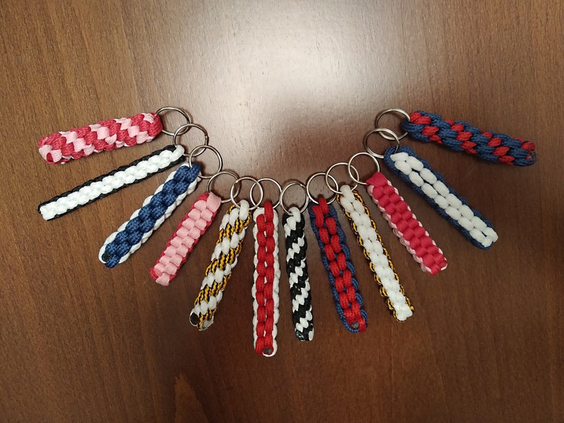 Knitted Keychain Set of 12 PCS Key ring Keyfob Etsy