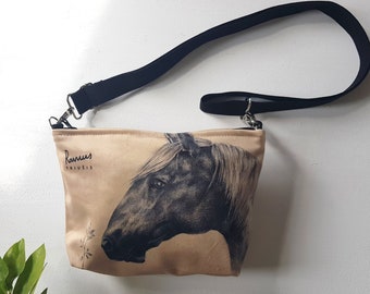 Horse handbag, horse, purse, crossbag, handbag, cosmetic bag, romantic handbag, little purse, horse lovers, shoulder bag, gift, animals