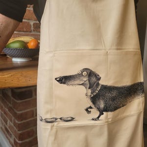 Dachshund Apron: Sausage Dog Kitchen Accessory, Chef Gift image 2