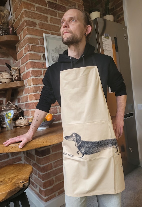 Dachshund Apron: Sausage Dog Kitchen Accessory, Chef Gift