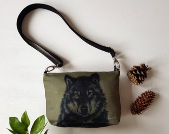 KEAKIA Two Howling Wolfs Round Crossbody Bag Shoulder Sling Bag Handbag Purse Satchel Shoulder Bag for Kids Women KEAKIA Two Howling Wolfs Round Crossbody Bag Shoulder Sling Bag Handbag Purse Satchel Shoulder Bag for Kids Women