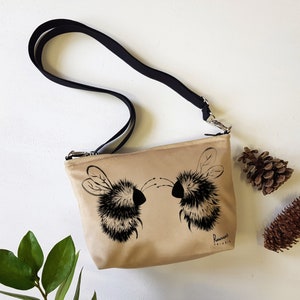 Bolso abejorros, bolso, bolso, bolso cosmético, abeja, arte, bolso romántico, bolso pequeño, bolso pequeño al hombro, regalo, bolso cruzado, abejas