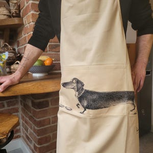 Dachshund Apron: Sausage Dog Kitchen Accessory, Chef Gift image 4