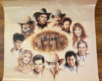 Original 1993 Asleep at the Wheel Poster SIGNED by Ray Benson - "Tribute to Bob Wills" - Willie Nelson +More! - Good Condition - 24"x24"
