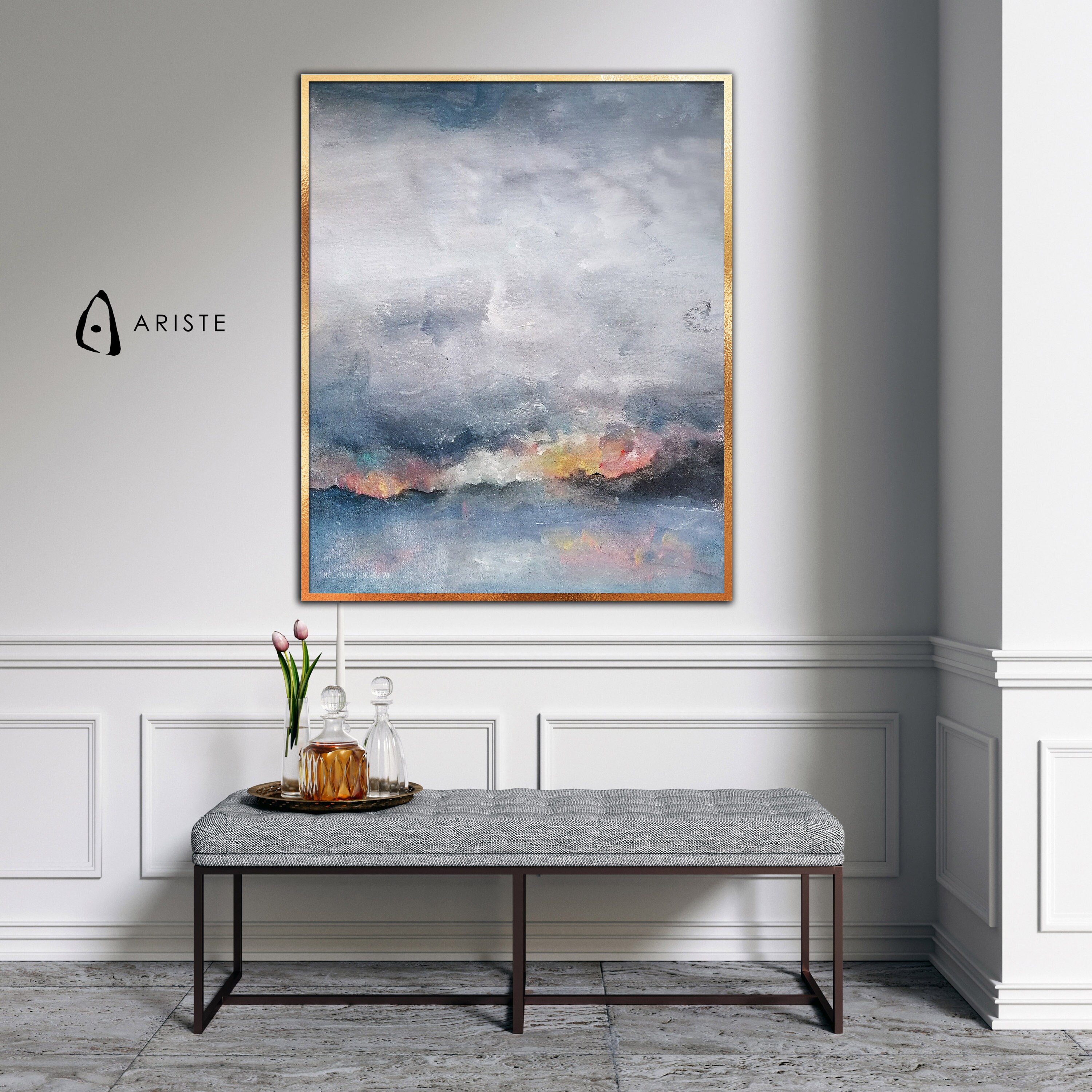 Minimalist Oversized Wall Art in Neutral Tones / Abstract Etsy