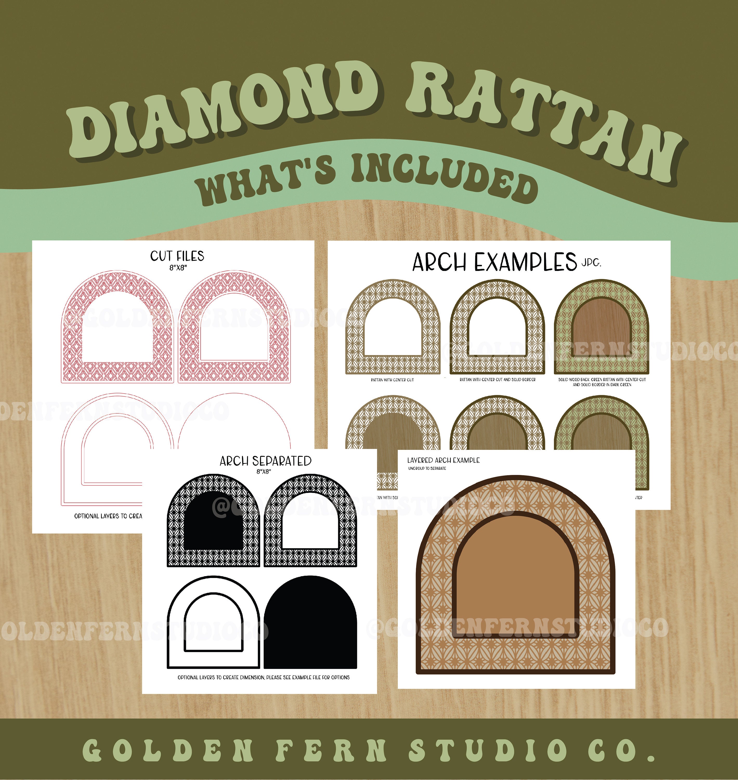 Rattan Arch SVG Design, Laser Cut File, SVG Digital Download, Glowforge ...