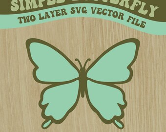 Simple Butterfly SVG Vector, SVG Digital Download, Butterfly SVG, Blank Butterfly Template, Boho, Butterfly Design
