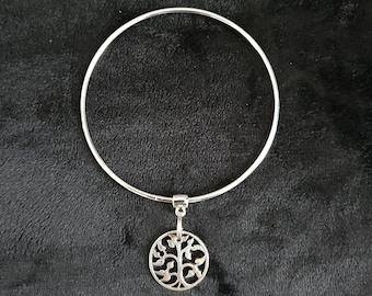 Silber Armreif mit Charm