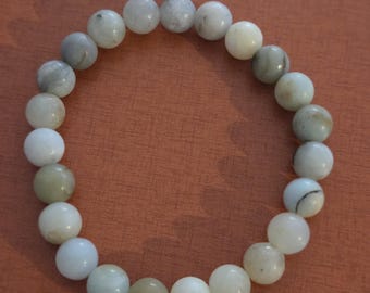 Natürliche Jade Perlen Stretch Armband