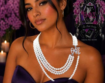 Collar de perlas griego Theta Phi Sigma