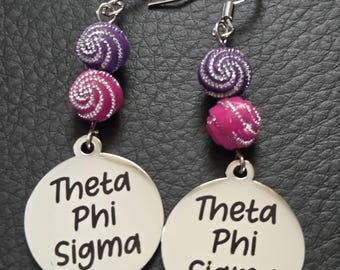 Theta Phi Pigment 2 Perlen Ohrringe.