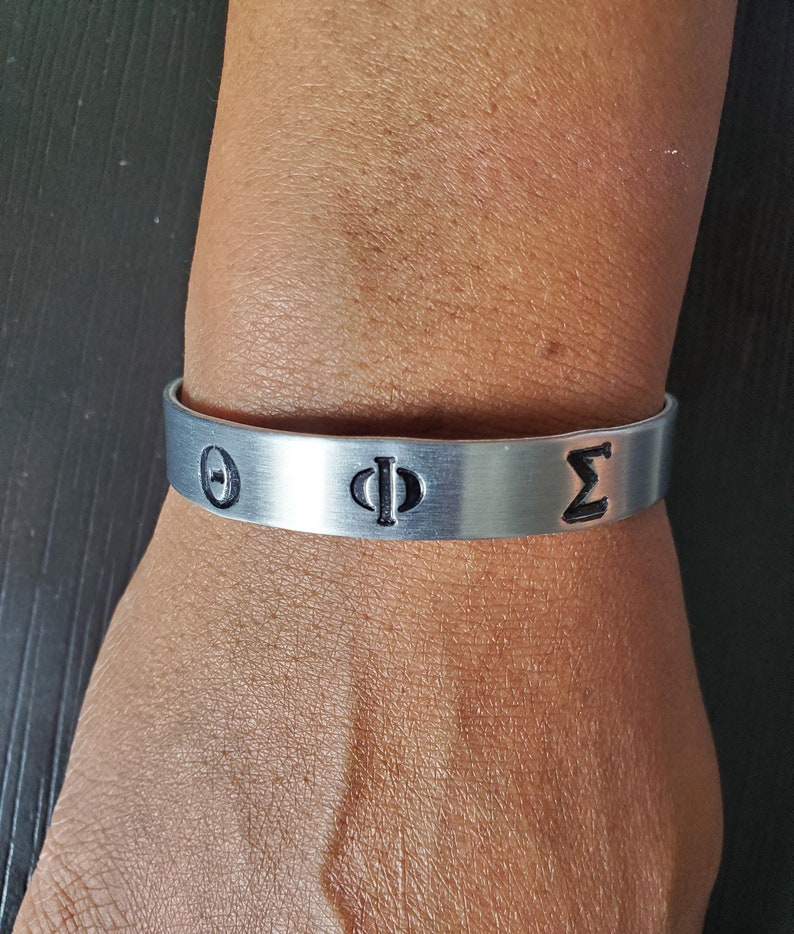 Theta Phi Sigma Cuff Bracelet