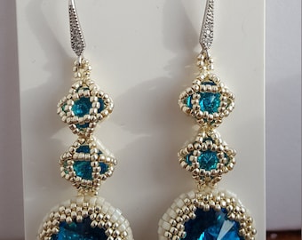 Handmade beaded Crystal earrings