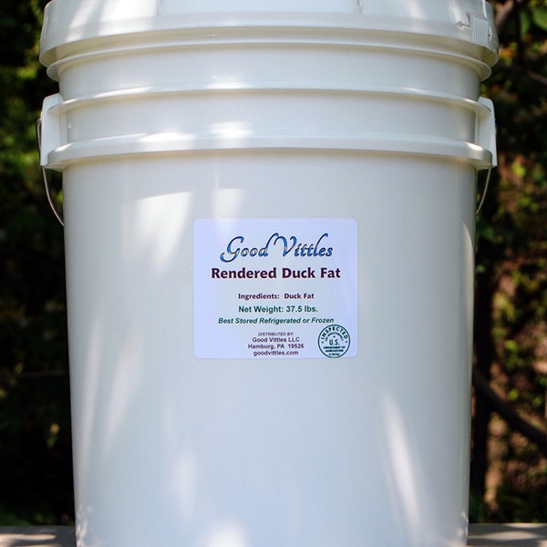Pure Rendered Duck Fat - 5 Gallon Bucket- 35 lbs. - FREE SHIPPING