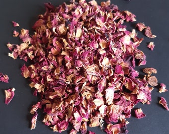 Pétales de rose 50/100g Confetti mariage Pot-pourri Arrangement floral Fabrication bougies bijoux Décoration maison