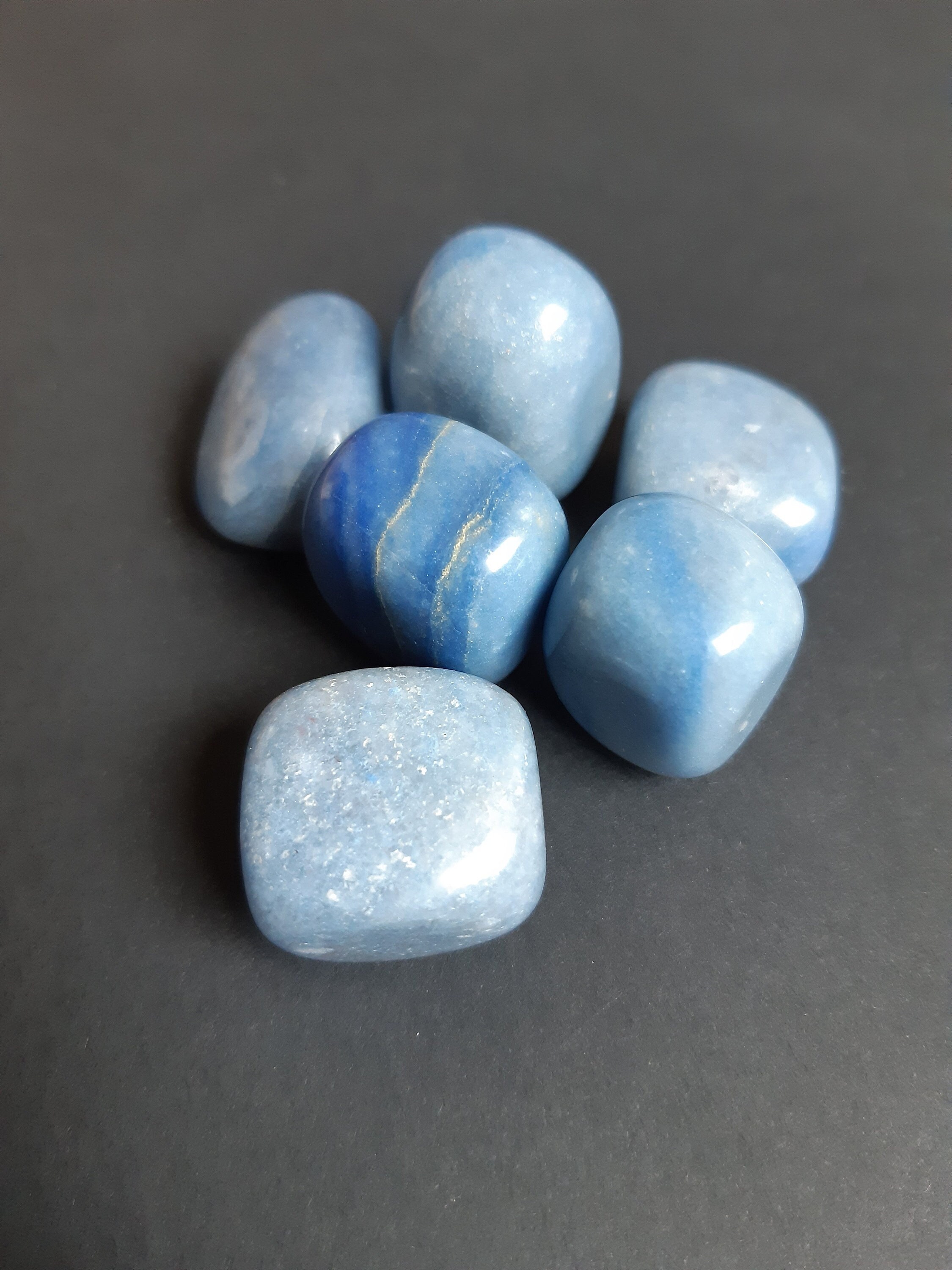 Aventurine Bleue Pierre Polie Lithothérapie Magnétisme Minéraux de Collection