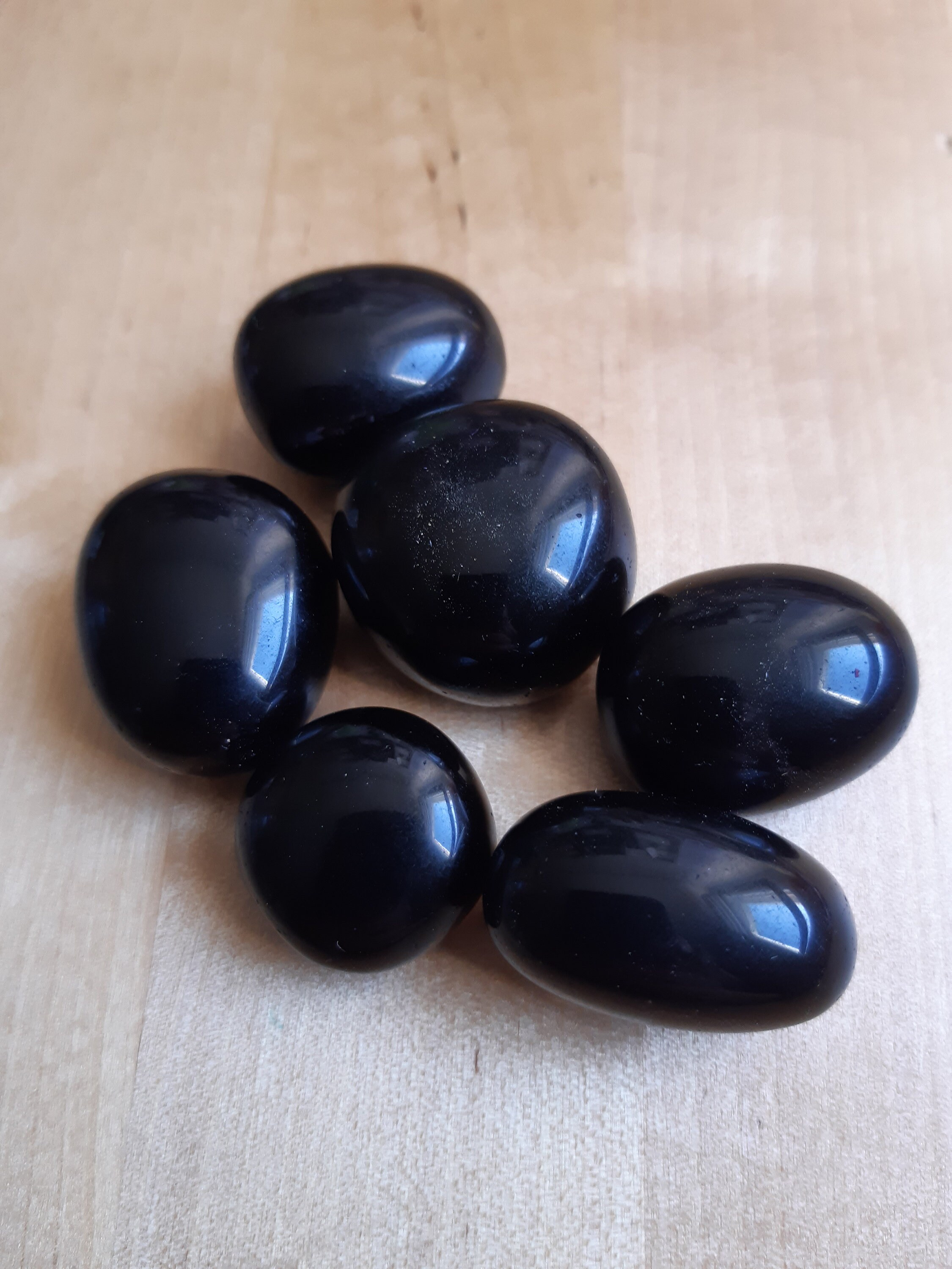 Obsidienne Noire Pierre Polie Lithothérapie Magnétisme Minéraux de Collection Décoration Maison