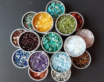 Mineral gravel Polished stones Crystals different types 3-12mm 5g/10g per sachet Hors France