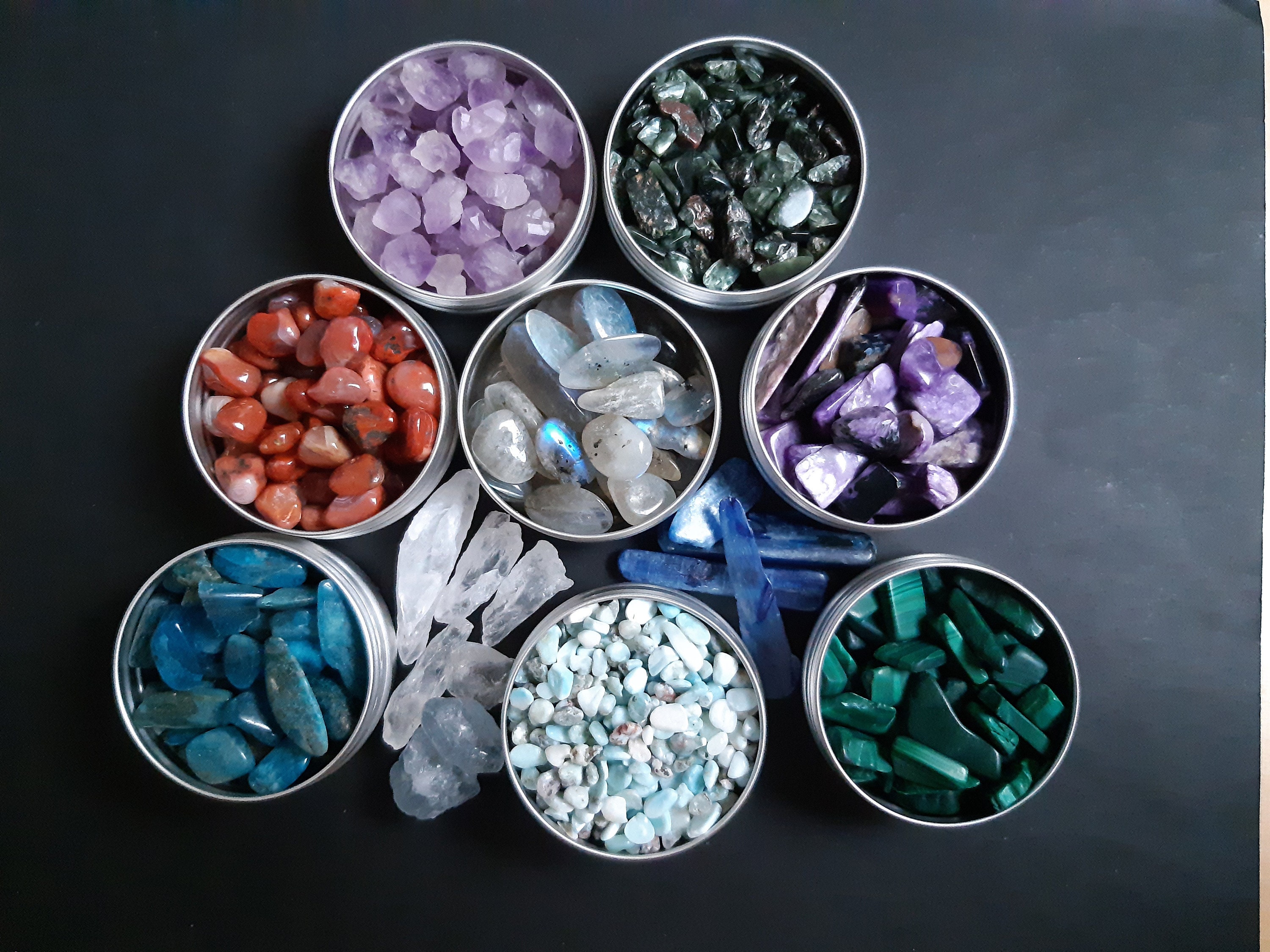 Gravier Non Percé Ensemble de Minéraux Pour Diy Pierre Polie Brute Forme Irrégulière Grande Taille M