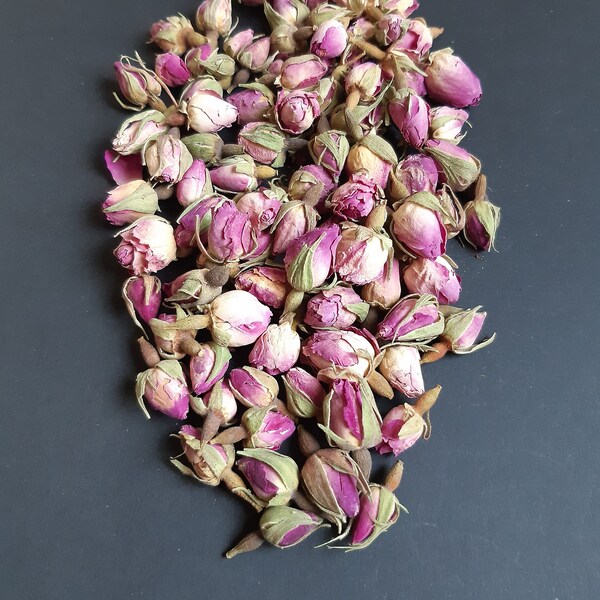 Boutons de rose Bourgeons Fleurs Séchées Fabrication Bougies Bijoux en Résine Pot-pourri 100 gr