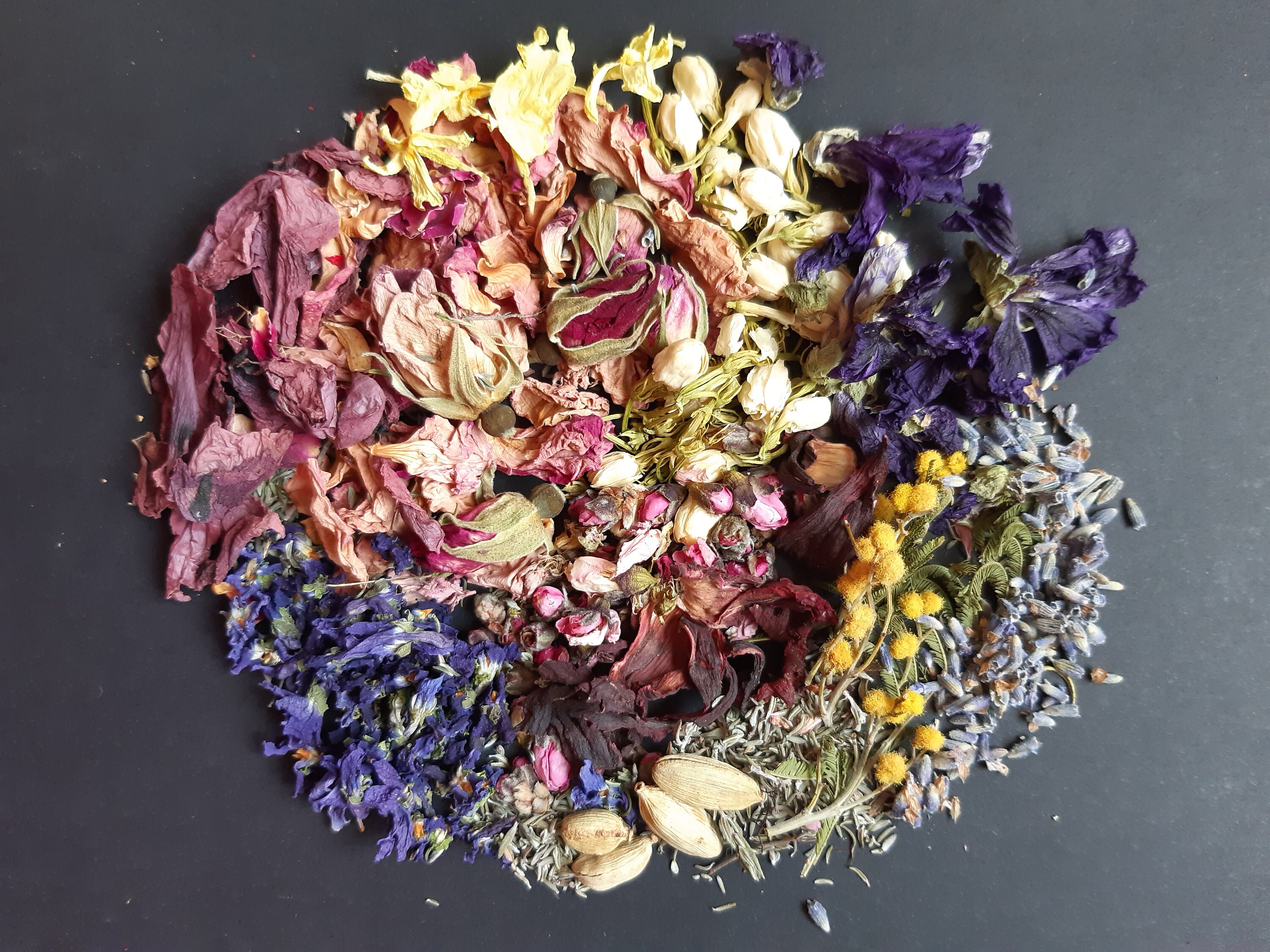 Mélange Fleurs & Herbes Wicca Amour Pot-Pourri Bain Aux Confetti Rose Jasmin Lavande Arrangement Flo