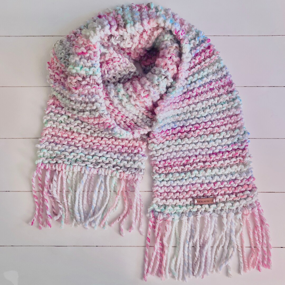 Knit Winter Scarf Chunky Knit Scarf Womens Winter Scarf Etsy